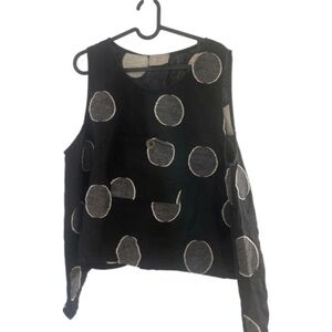 Chalet Et Ceci Oversized Polka Dot Tunic Blouse